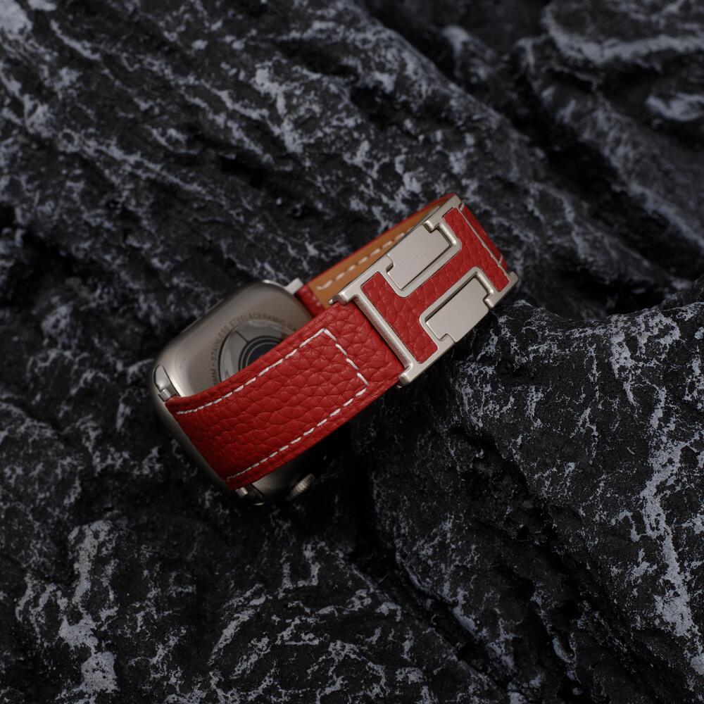 Leather Magnetic Buckle Strap for Apple Watch