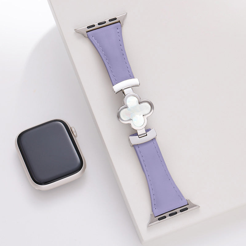 Lucky Flower Leather Strap For Apple Watch