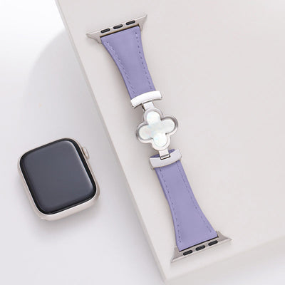 Lucky Flower Leather Strap For Apple Watch