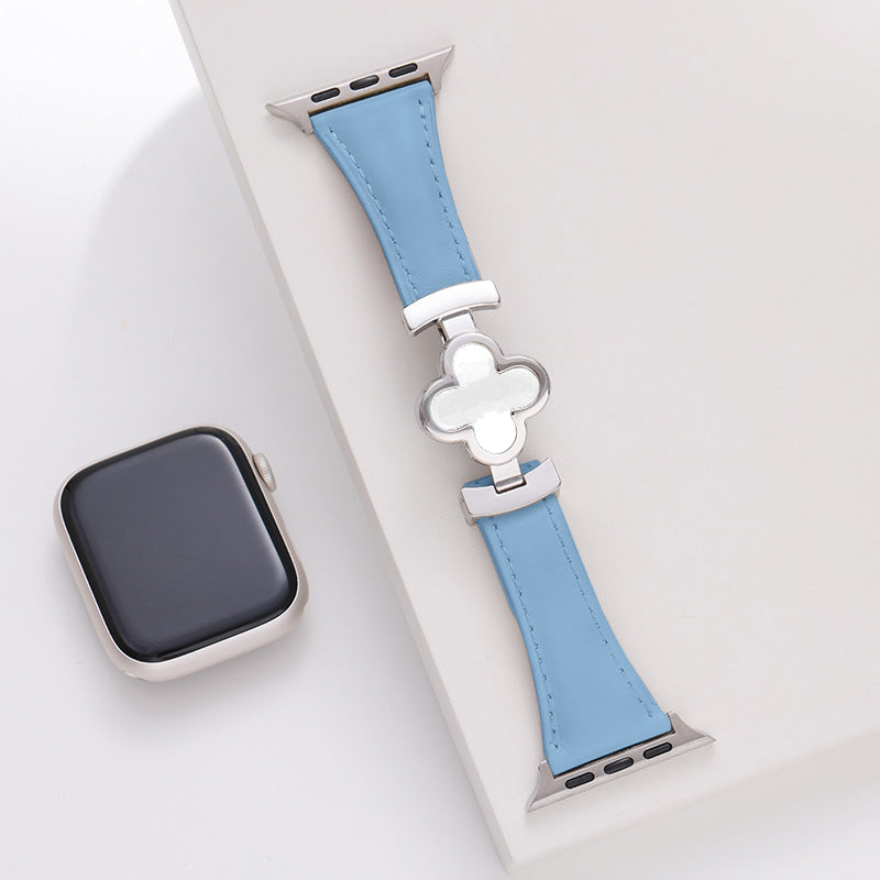 Lucky Flower Leather Strap For Apple Watch