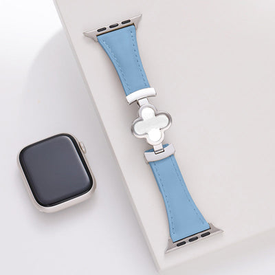 Lucky Flower Leather Strap For Apple Watch