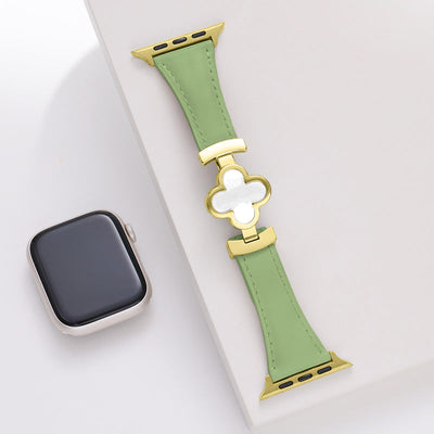 Lucky Flower Leather Strap For Apple Watch