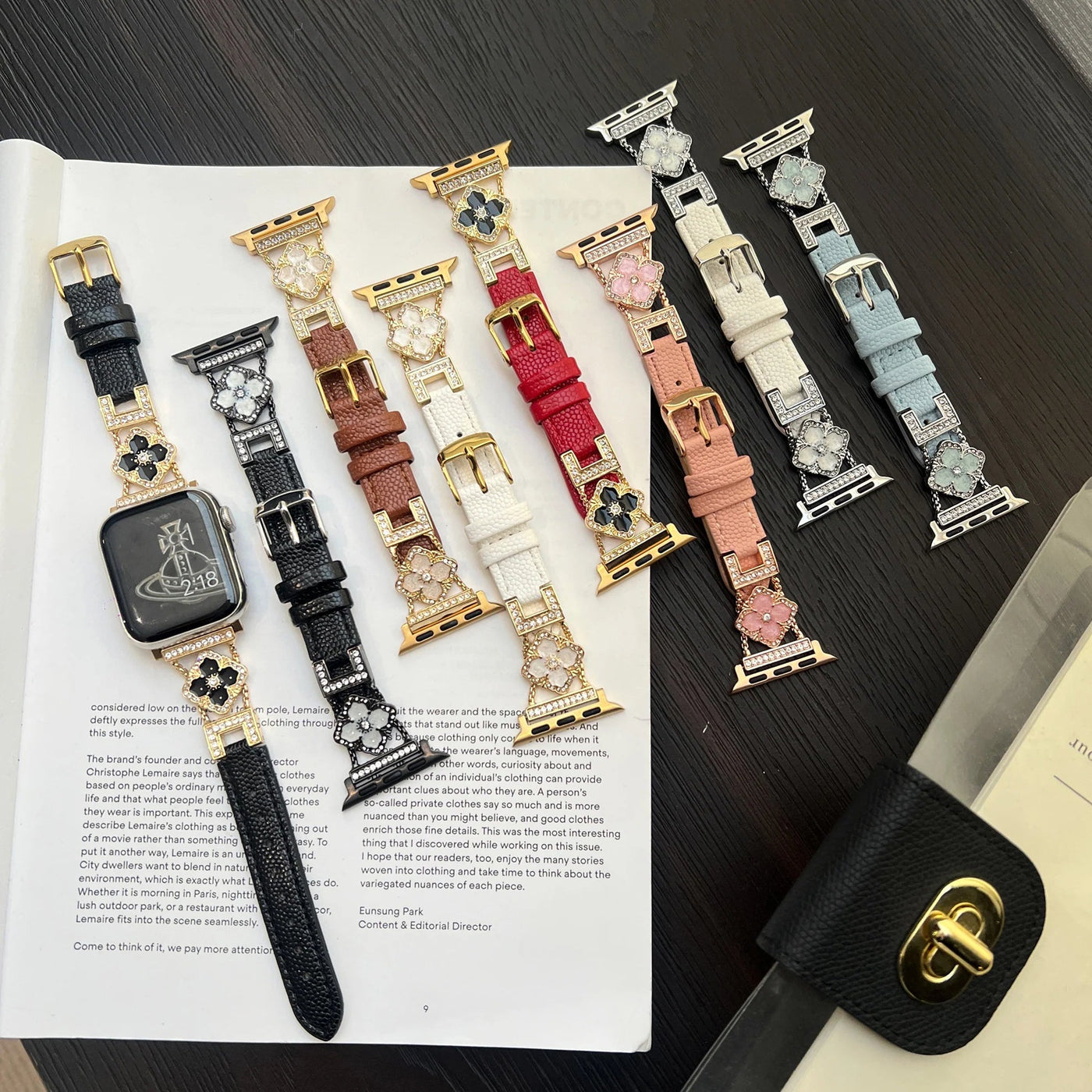 Glitter Leather Strap