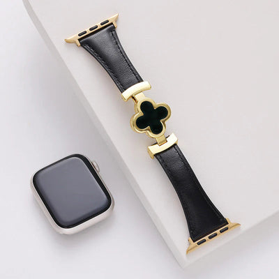 Lucky Flower Leather Strap For Apple Watch
