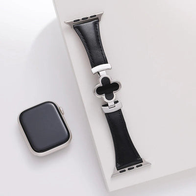 Lucky Flower Leather Strap For Apple Watch